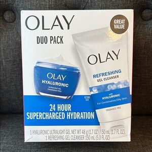 NEW 🆕 OLAY Regenerist Hyaluronic Gel Cleanser and Face Moisturizer Duo Set